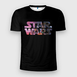 Футболка спортивная мужская Звёздные войны надпись искры, цвет: 3D-принт