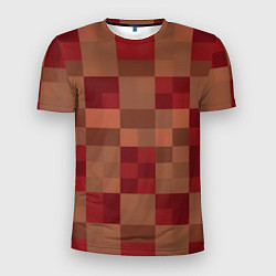 Футболка спортивная мужская Бордовые пиксели, цвет: 3D-принт