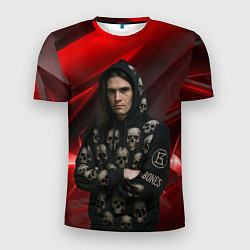 Футболка спортивная мужская Bones с черепами на худи, цвет: 3D-принт