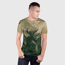 Футболка спортивная мужская Драконий всадник, цвет: 3D-принт — фото 2