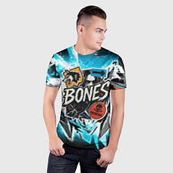 Футболка спортивная мужская Bones логотип в стиле стикеров, цвет: 3D-принт — фото 2