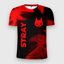 Футболка спортивная мужская Stray - red gradient вертикально, цвет: 3D-принт