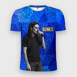 Футболка спортивная мужская Bones стоит с микрофоном, цвет: 3D-принт