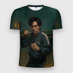 Футболка спортивная мужская Игрок 218 в боевой стойке, цвет: 3D-принт