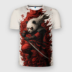 Мужская спорт-футболка Демоническая панда самурай - нейроарт