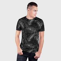 Футболка спортивная мужская Palm black and white, цвет: 3D-принт — фото 2