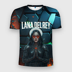 Футболка спортивная мужская Lana Del Rey в стиле киберпанка, цвет: 3D-принт