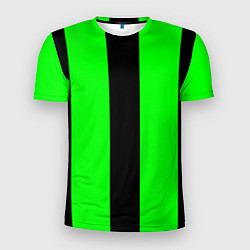 Футболка спортивная мужская Color green black line, цвет: 3D-принт