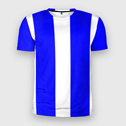 Футболка спортивная мужская Color white blue line, цвет: 3D-принт