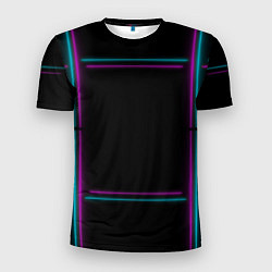 Футболка спортивная мужская Neon pink light blue, цвет: 3D-принт