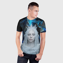 Футболка спортивная мужская Леди Гага стиль снежной королевы, цвет: 3D-принт — фото 2