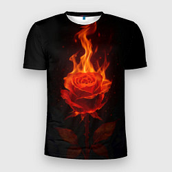 Футболка спортивная мужская Flaming rose, цвет: 3D-принт