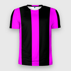 Мужская спорт-футболка Color black pink lines