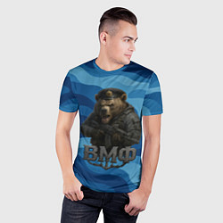 Футболка спортивная мужская ВМФ медведь, цвет: 3D-принт — фото 2