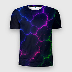 Мужская спорт-футболка Неоновый разлом