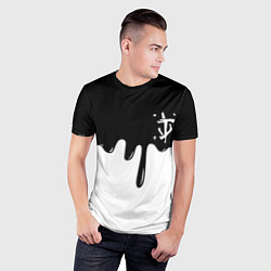 Футболка спортивная мужская Doom logo жидкие краски, цвет: 3D-принт — фото 2