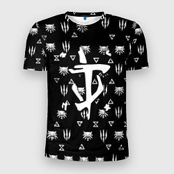 Мужская спорт-футболка Doom ведьмак логотипы