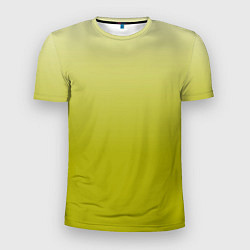 Футболка спортивная мужская Градиент лаймовый, цвет: 3D-принт