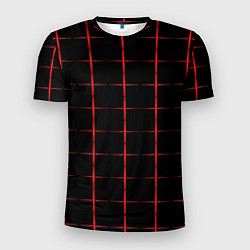 Мужская спорт-футболка Color black red crosses