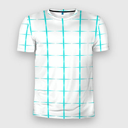 Мужская спорт-футболка Color white light blue crosses