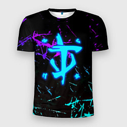 Футболка спортивная мужская Doom неоновые штрихи, цвет: 3D-принт
