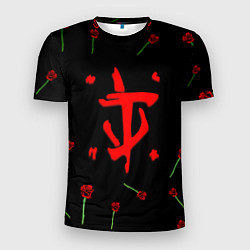 Футболка спортивная мужская Doom rose pattern, цвет: 3D-принт