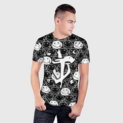 Футболка спортивная мужская Doom x nirvana pattern, цвет: 3D-принт — фото 2