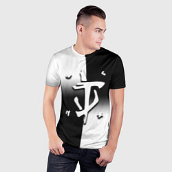 Футболка спортивная мужская Doom black geometry, цвет: 3D-принт — фото 2
