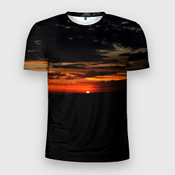 Мужская спорт-футболка Закат на плато