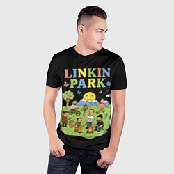 Футболка спортивная мужская Linkin Park, мультяшный стиль, цвет: 3D-принт — фото 2