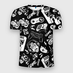 Футболка спортивная мужская Retro gamer pattern, цвет: 3D-принт