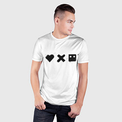 Футболка спортивная мужская Love death and robots - black and white, цвет: 3D-принт — фото 2