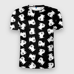 Футболка спортивная мужская Annoying dog pattern - Undertale, цвет: 3D-принт