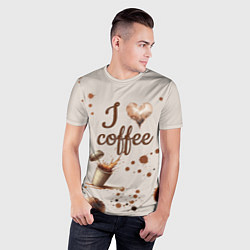 Футболка спортивная мужская Пятна кофе часть дизайна - можно проливать, цвет: 3D-принт — фото 2