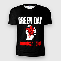 Футболка спортивная мужская Green Day, American idiot, цвет: 3D-принт