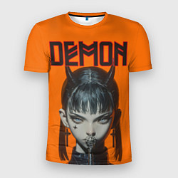 Футболка спортивная мужская Девушка демон, цвет: 3D-принт