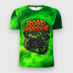 Футболка спортивная мужская Дорожный воин - байк с шипами, цвет: 3D-принт