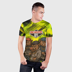 Футболка спортивная мужская Beastie boys в образе кабанов, цвет: 3D-принт — фото 2