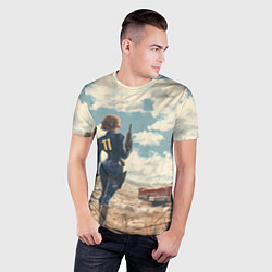Футболка спортивная мужская Fallout девушка в пустоши, цвет: 3D-принт — фото 2