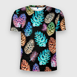 Футболка спортивная мужская Неоновые шишки, цвет: 3D-принт