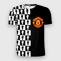 Футболка спортивная мужская Манчестер Юнайтед текстура люди, цвет: 3D-принт
