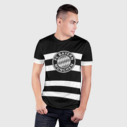 Футболка спортивная мужская Bayern Mnchen волны, цвет: 3D-принт — фото 2