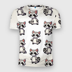 Футболка спортивная мужская Много енотов, цвет: 3D-принт