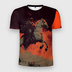 Футболка спортивная мужская Всадник на лошади, цвет: 3D-принт