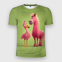 Футболка спортивная мужская Розовые они такие, цвет: 3D-принт