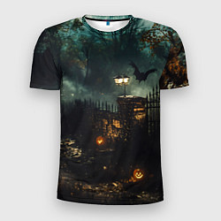 Мужская спорт-футболка Ночь тыкв и теней