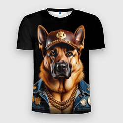 Футболка спортивная мужская Овчарка в бейсболке, цвет: 3D-принт