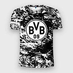 Мужская спорт-футболка Боруссиа белые краски