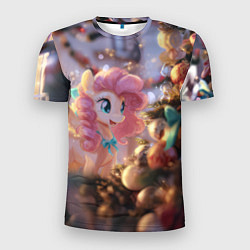 Футболка спортивная мужская Милая новогодняя лошадка с крыльями, цвет: 3D-принт