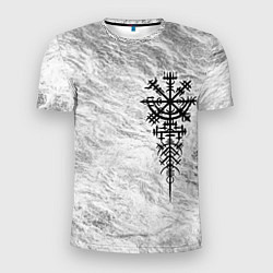 Мужская спорт-футболка Вегвизир - компас рун в виде става